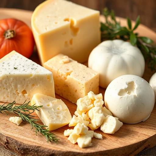 Assortment of Italian cheeses including Parmesan, Pecorino, and Mozzarella