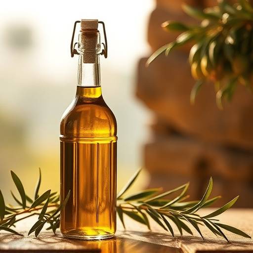 Bottle of extra virgin olive oil from Tuscany