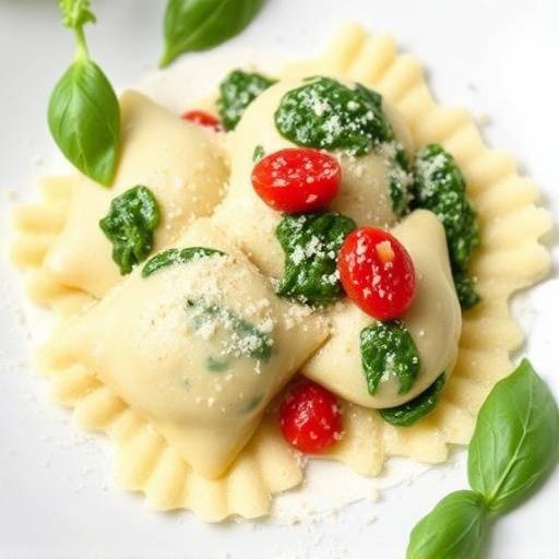 Handmade Ravioli filled with Ricotta and Spinach