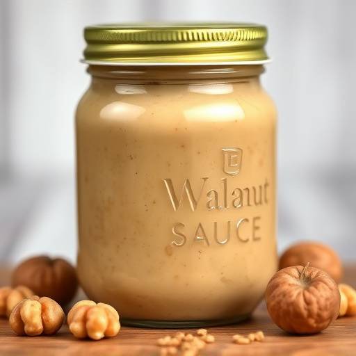 Jar of Walnut Sauce, a rich and creamy Italian sauce