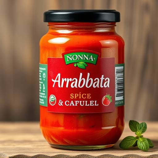 Nonna Emilia's Arrabbiata Sauce in a glass jar