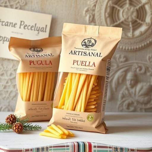 Package of artisanal pasta from Puglia