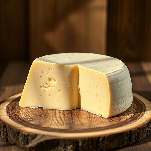 Parmigiano Reggiano cheese on a wooden board