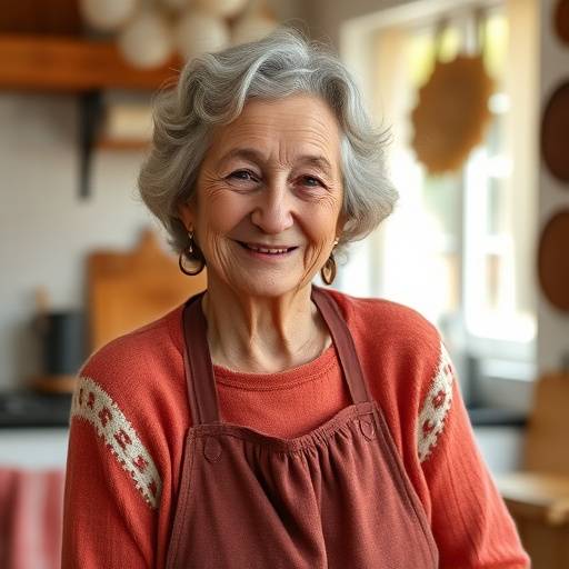 Profile picture of Nonna Emilia smiling warmly in her kitchen