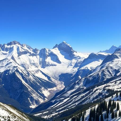 Snow-capped Dolomites in Trentino-Alto Adige